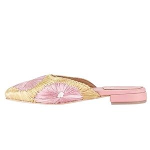 NWT Jeffrey Campbell Mitzy Slide Gold Pink Size 8